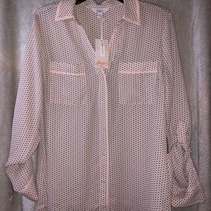 SUPER SEXY TOP $5 NWT L/S pink shirt SIZE M
